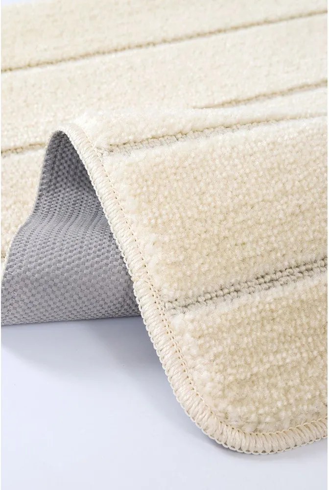 Кремави килими за баня в комплект 2 бр. 50x80 cm Yeni Cizgli – Foutastic