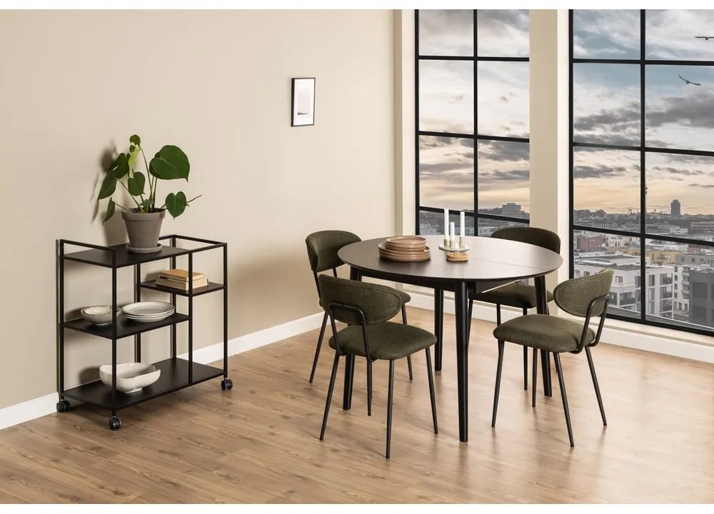 Кръгла сгъваема маса за хранене с дъбов плот ø 115 cm Montreux - Actona