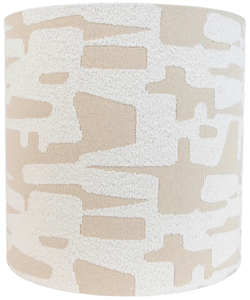 Текстилен абажур бял с бежови райета 40/40/40