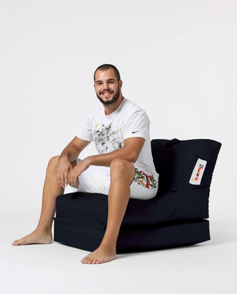 Градински пуф Siesta Sofa Bed Pouf, цвят Черен