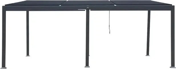 Ламелна пергола Hesperide Avila, Алуминий, Графит, 6x3.5 m