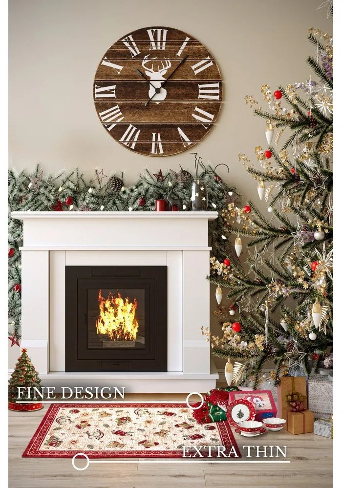 Червен килим с коледен мотив със смес от памук 50x80 cm Toy's Delight Red Christmas – Villeroy&amp;Boch