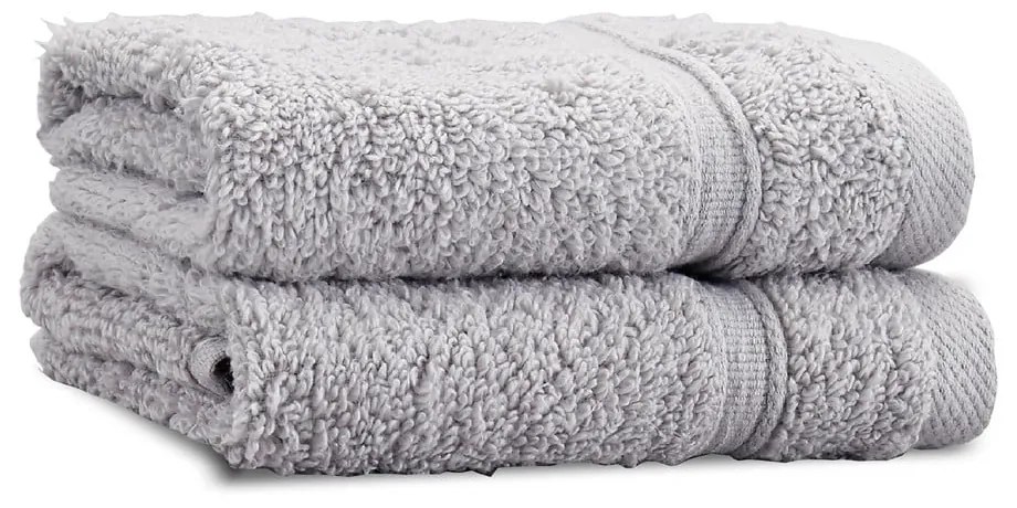 Светлосиви памучни кърпи в комплект от 2 бр. от тери 30x30 cm Zero Twist – Catherine Lansfield