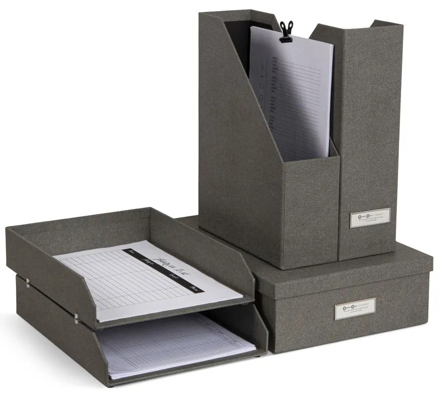 Картонени органайзери за докумнети в комплект от 5 бр. Holger – Bigso Box of Sweden