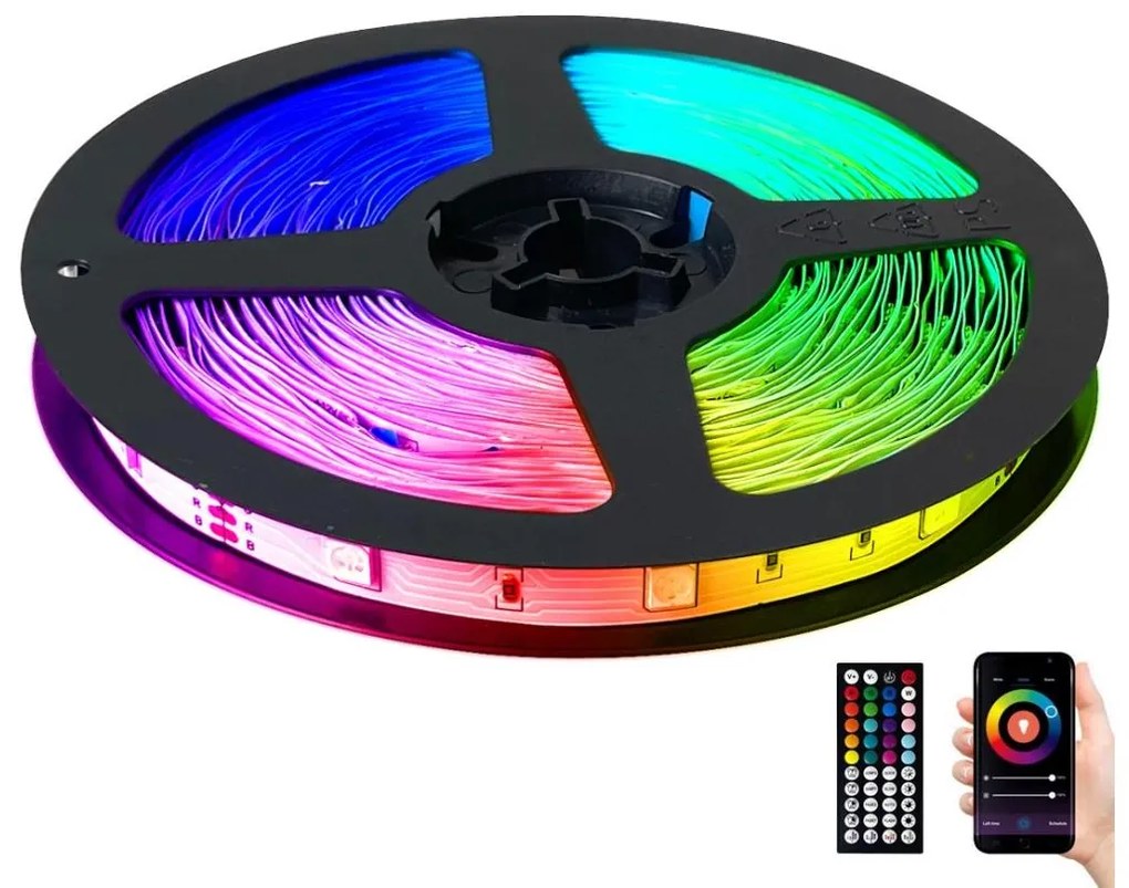 LED RGB Димируема лента LED/26W/230V 20 м + дистанционно управление