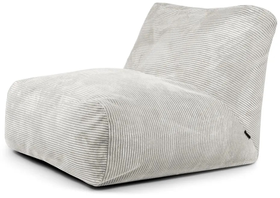 Кремав пуф от рипсено кадифе Tube 100 – SLOWDOWN