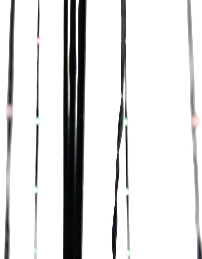 Коледна подова лампа черна 240 см вкл. LED RGB IP44 с дистанционно управление - Nagi