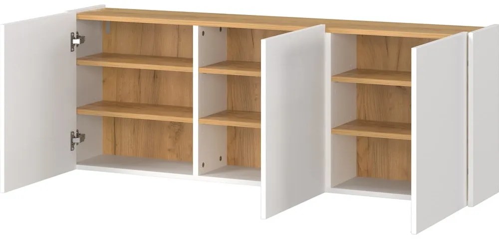 Бяла висяща стойка за обувки от декор от дъб Libbiano – Germania