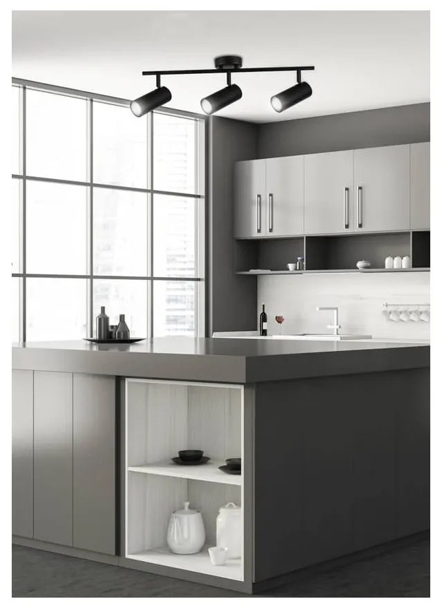 Черен метален прожектор 9x56 cm Colly – Candellux Lighting