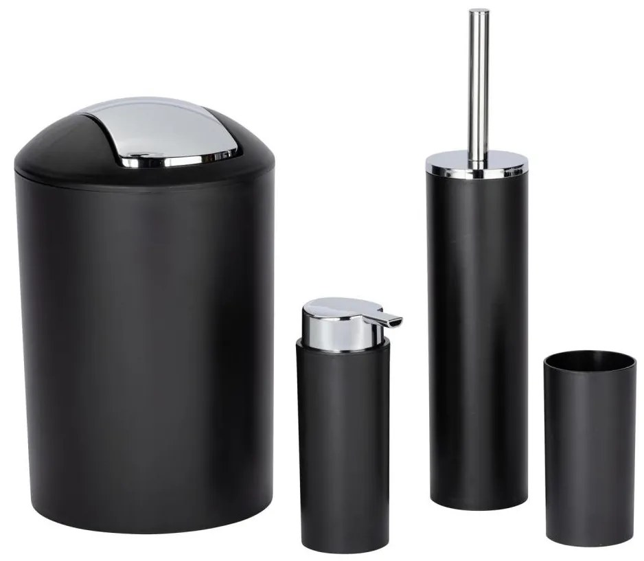WENKO 24078800 - Комплект CALVO 6,5x13 см черен/лъскав хром