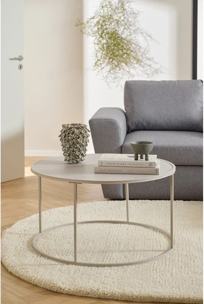 Сива стоманена кръгла масичка за кафе ø 80 cm Seaford – Actona
