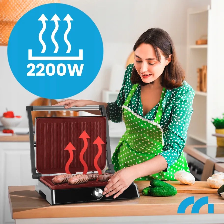 Електрическа скара и машина за сандвичи MALTEC SM3000W 2200W