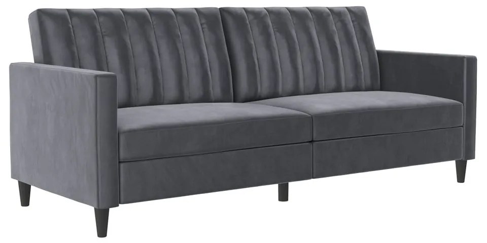 Сив кадифен диван 207 cm Celine – Støraa