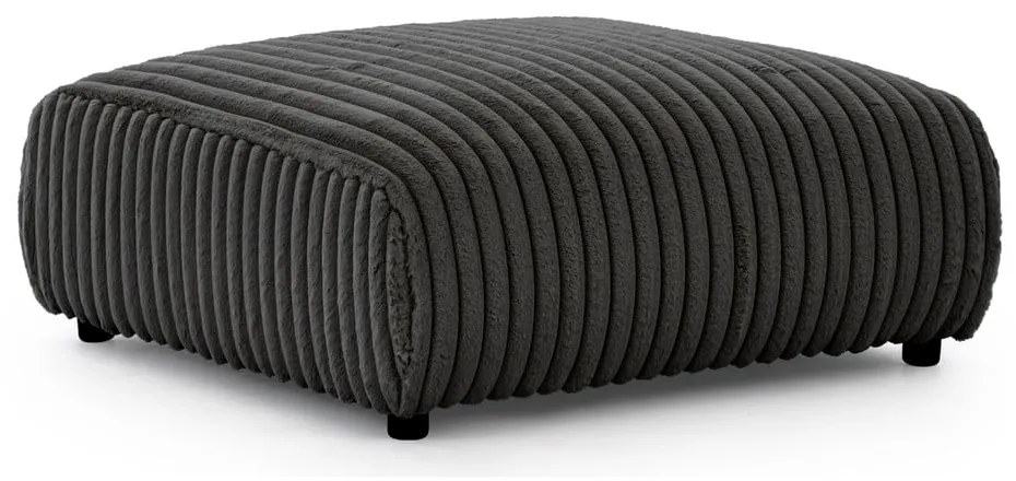 Тъмносива табуретка от рипсено кадифе Justin – Ropez