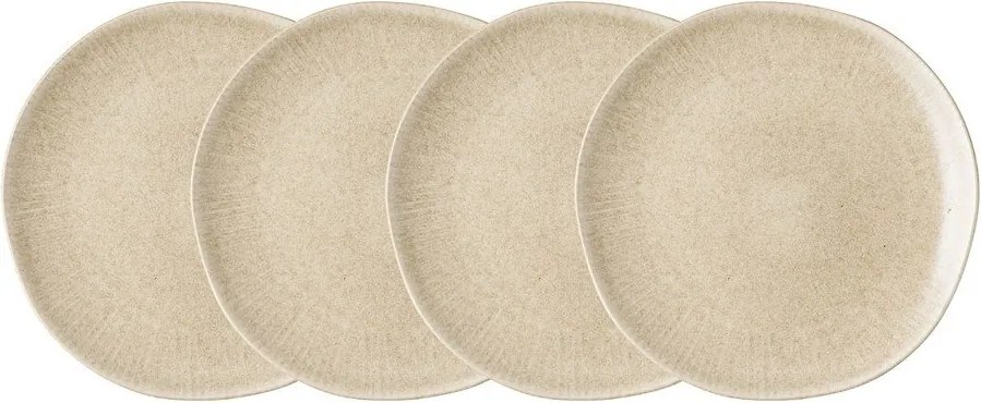 Сиво-бежови глинени чинии в комплект 4 бр. ø 21 cm Viola – House Nordic