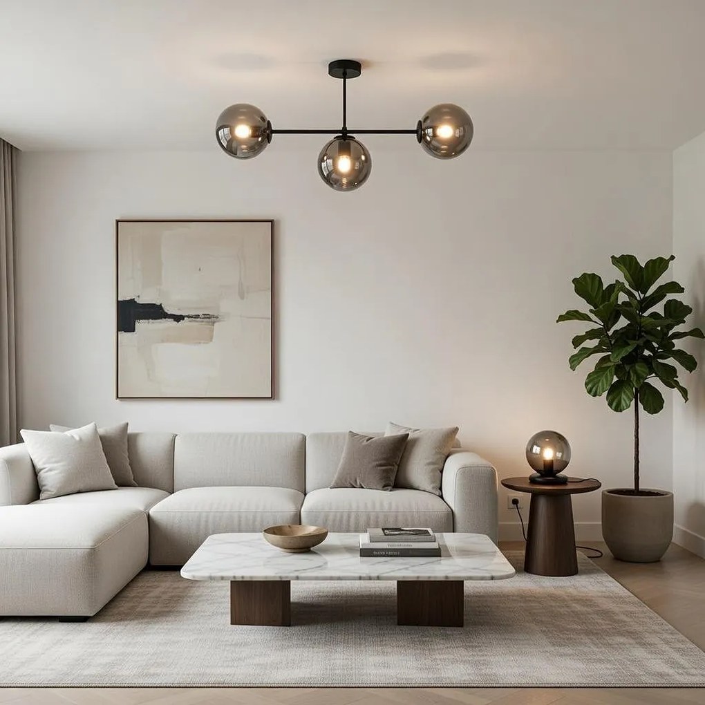 Настолна лампа ФИОРЕ, черен/сив, 1xE27