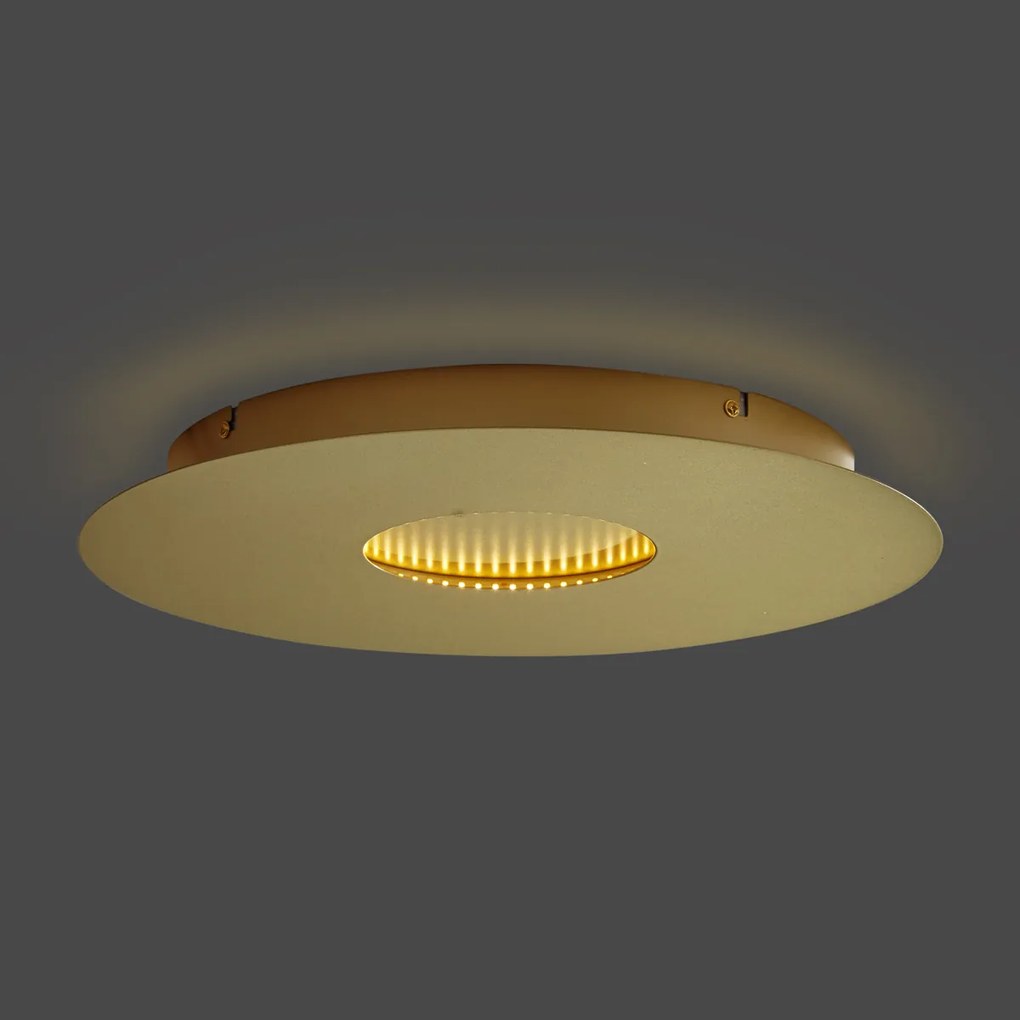 Модерна таванна лампа златна 40 см с LED 3-степенно димируема - Morning