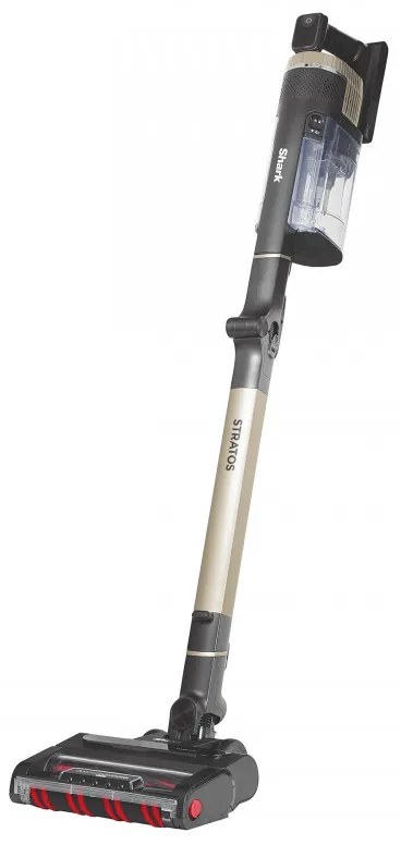 Вертикална прахосмукачка Shark Stratos True Pet Flexology IZ400EUT, 309W, 0.7L, Автономия 60 мин, Clean Sense IQ, Pet Pro, LED, Powerfins, Тъмносив/шампанско