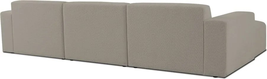 Светлокафяв ъглов диван от букле (ляв ъгъл) Roxy – Scandic