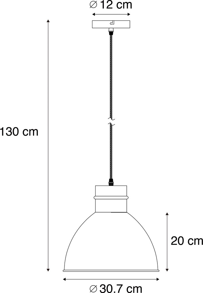 Интелигентен висящ аплик сив 30 см с wifi крушка A60 - Dory