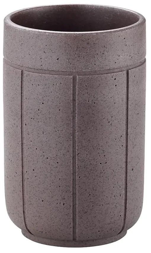 Тъмносива чаша за четки за зъби от полиресин Kua – Blomus