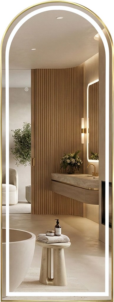 Огледало LED Orbit 60x170cm Brush Gold