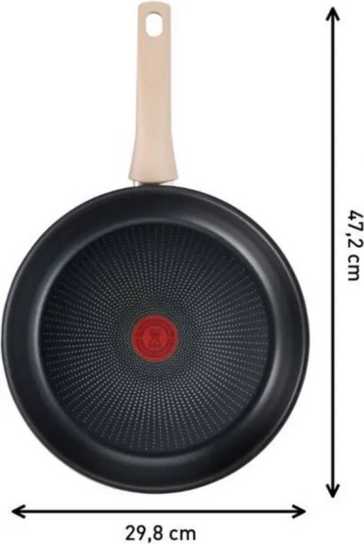 Тиган Tefal Eco-Respect G2540602, 28 см, Титаниево незалепващо покритие, Thermo-Fusion, Thermo-Signal, Индукция, Бронз/кафяв