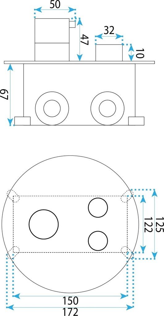 Вграден душ комплект с термостат Rea Lungo Diamond Copper