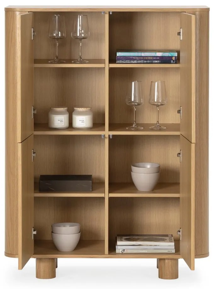 Шкафче от декор от дъб в естествен цвят 100x133x40 cm Padoc – MOME