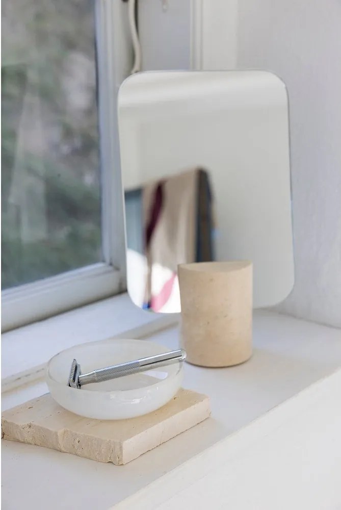 Кремава стъклена сапунерка Opal – Mette Ditmer Denmark