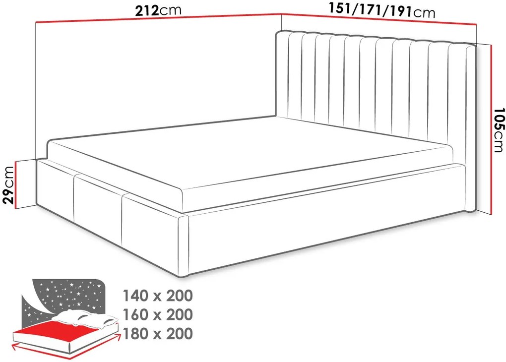 Тапицирано легло Cosmos-Mple-140 x 200