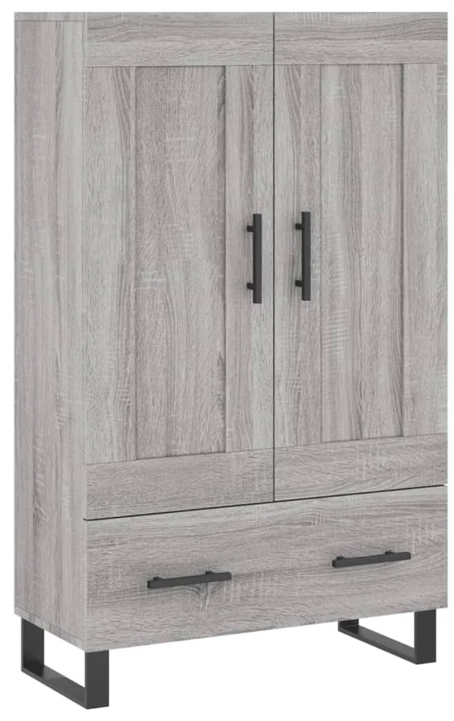 830354 vidaXL Висок шкаф, сив сонома, 69,5x31x115 см, инженерно дърво