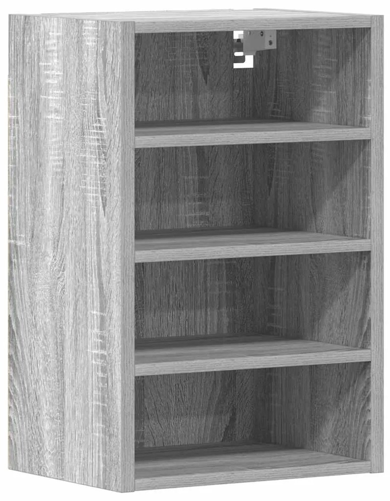 854180 vidaXL Висящ шкаф "Рига", сив, сонома, 40x29,5x60 см, инженерно дърво