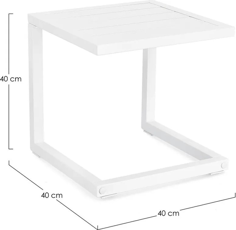 Алуминиева градинска масичка 40x40 cm Hilde – Bizzotto