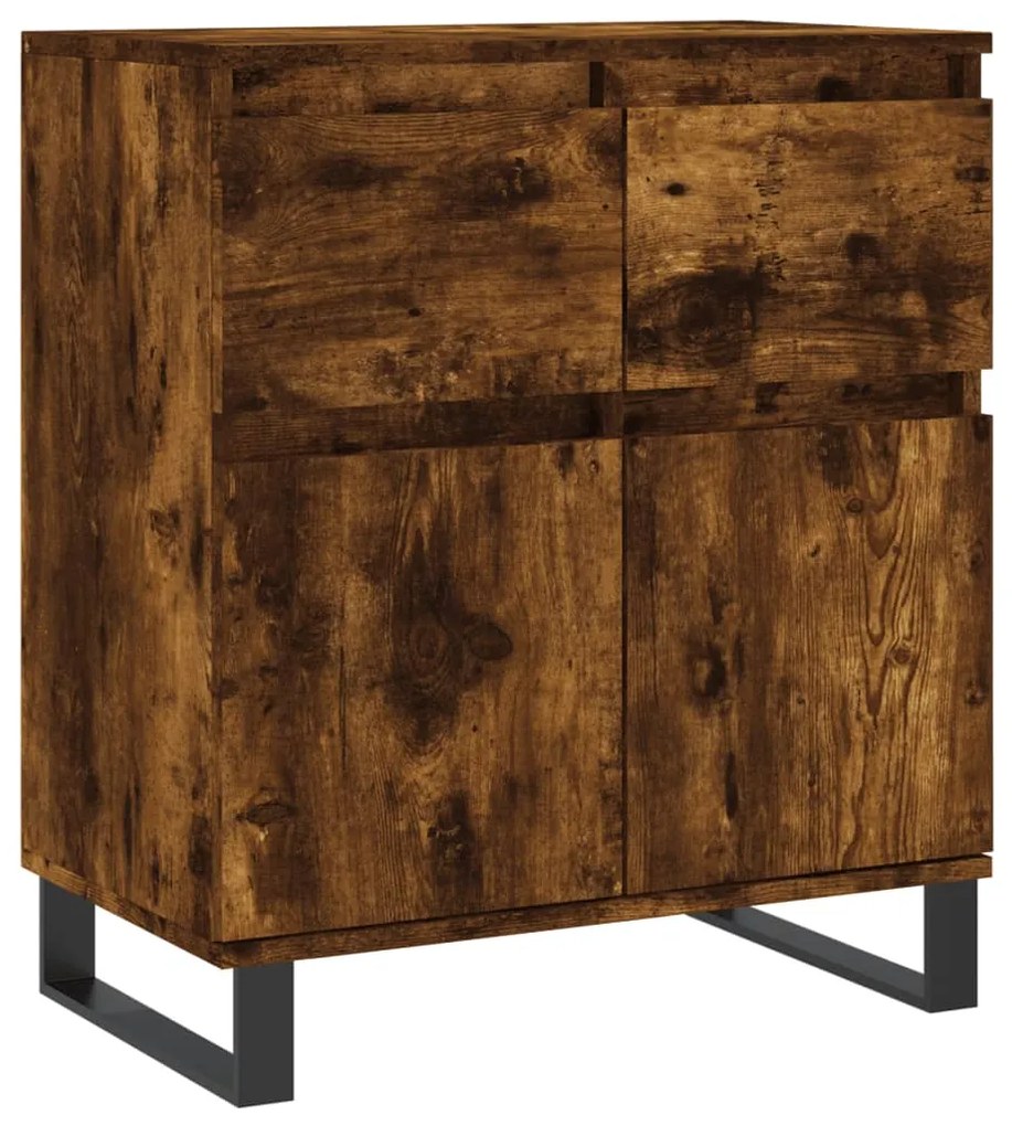 831129 vidaXL Сайдборд, опушен дъб, 60x35x70 см, инженерно дърво