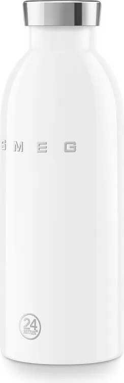 Термо бутилка SMEG Clima 50's Style WBF01WH, 500 мл, Херметично затваряне, Двустенна, Неръждаема стомана 18/8, Бял
