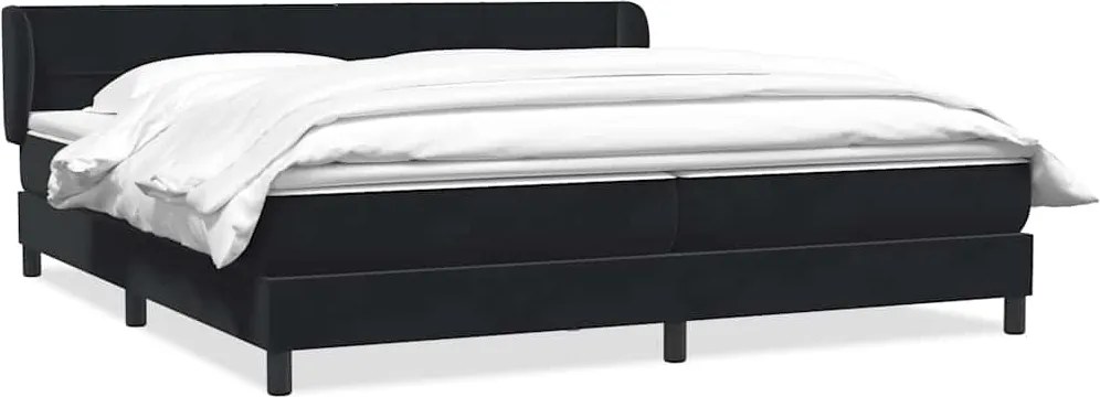 3317537 vidaXL Box Spring легло с матраци Black 180x210 cm Velvet