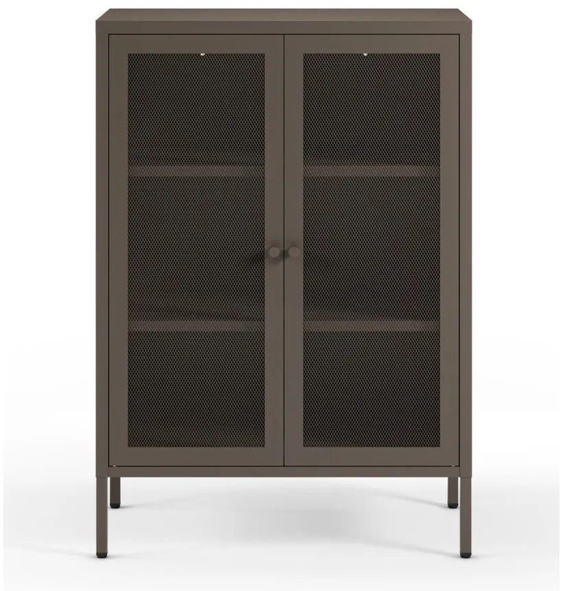 Сиво метално шкафче 70x100x40 cm Fayna – Marckeric