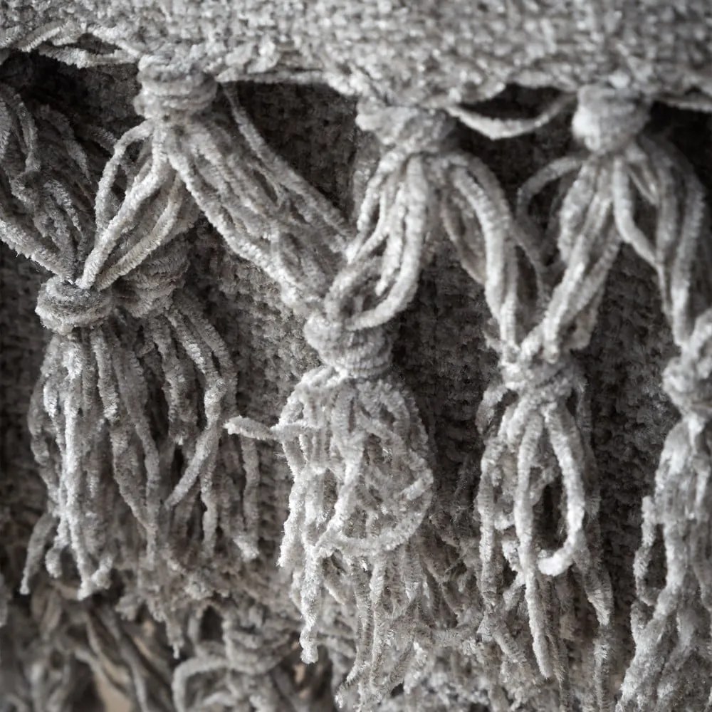 Сиво одеяло от шенил 130x170 cm Wilson – Catherine Lansfield