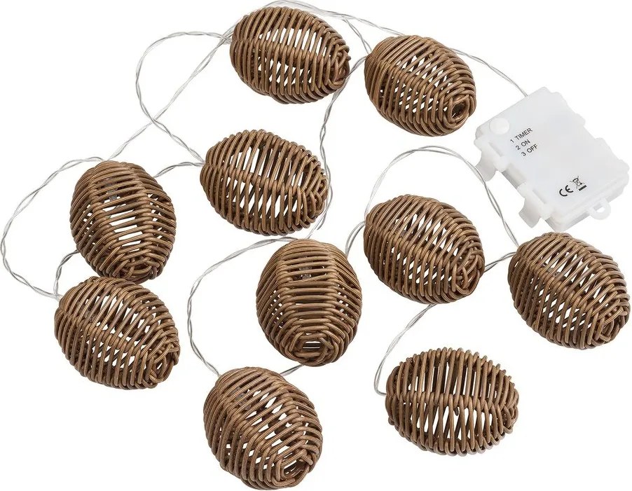 LED светлинна верига брой крушки 10 бр. на батерии дължина 180 cm Carlisle – House Nordic