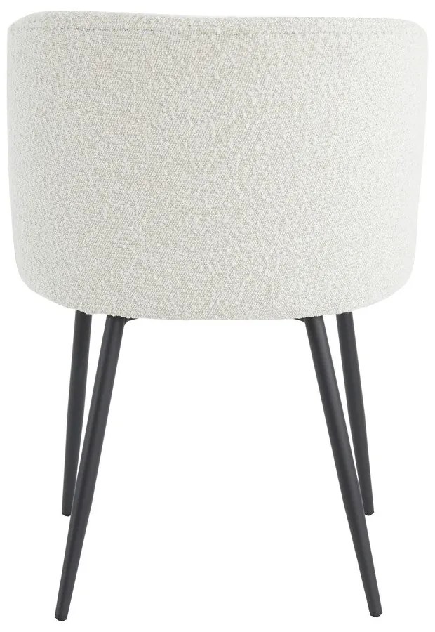 Бял тапициран трапезен стол Elyna – Light &amp; Living