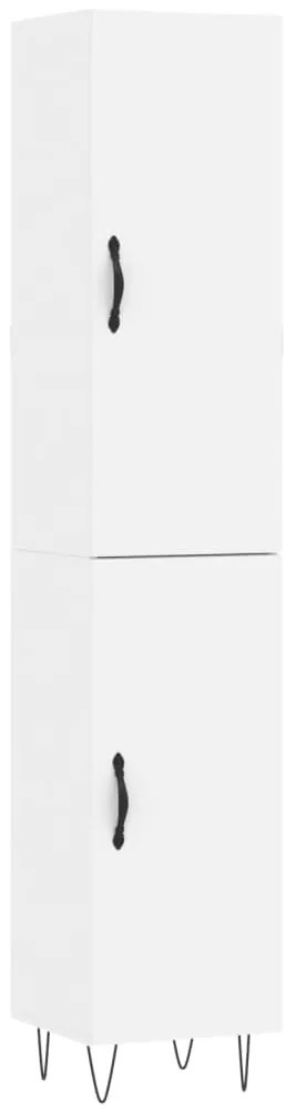 3198817 vidaXL Висок шкаф, бял, 34,5x34x180 см, инженерно дърво