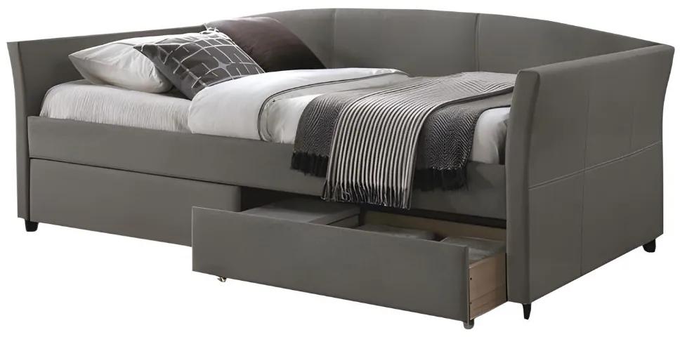 Тапицирано легло TRANG, 90x200, сиво