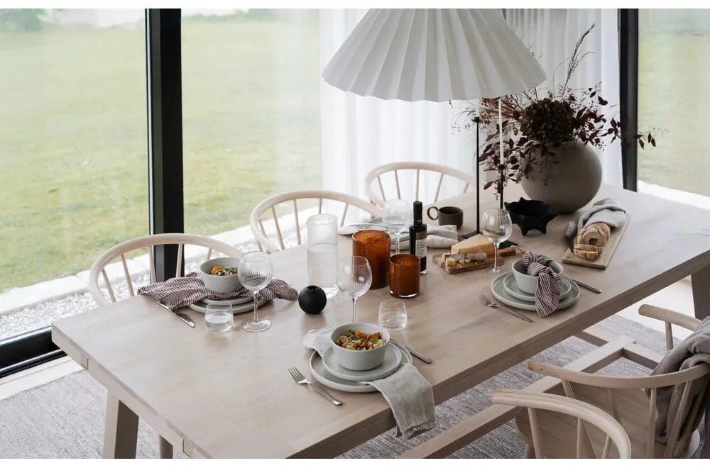 Матова лакирана дъбова маса за хранене , 220 x 95 cm Brooklyn - Rowico