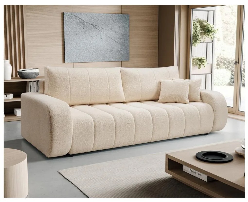 Разтегателен триместен диван DESIO в бежово