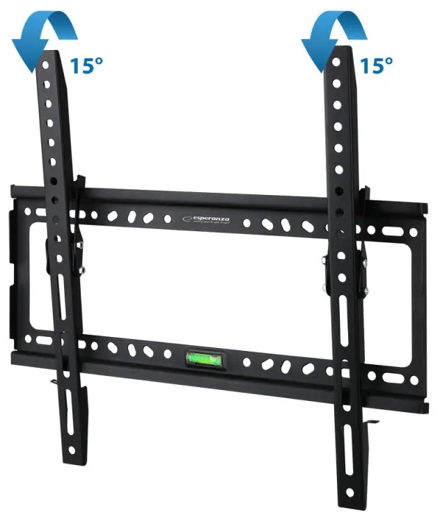 Стойка за телевизор Esperanza ERW014, Стенен монтаж, От 26 до 70 inch, Макс 30 кг, Vesa 400x400, Черен