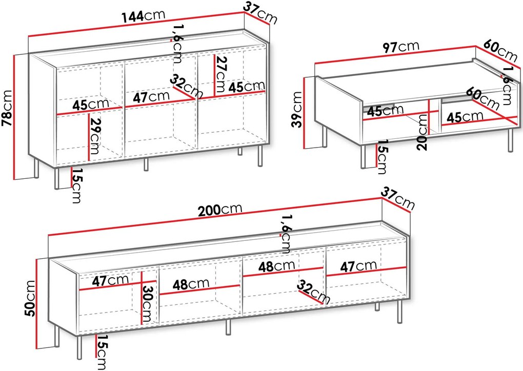 Комплект за дневна Tewos