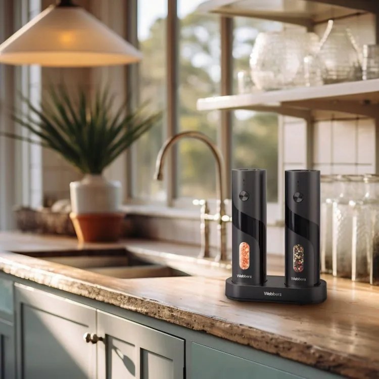 Комплект от две електрически мелнички за сол и пипер