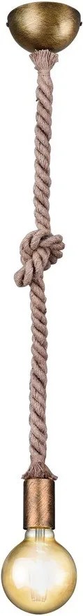Висящо осветително тяло в месингов цвят ø 12 cm Rope – Trio