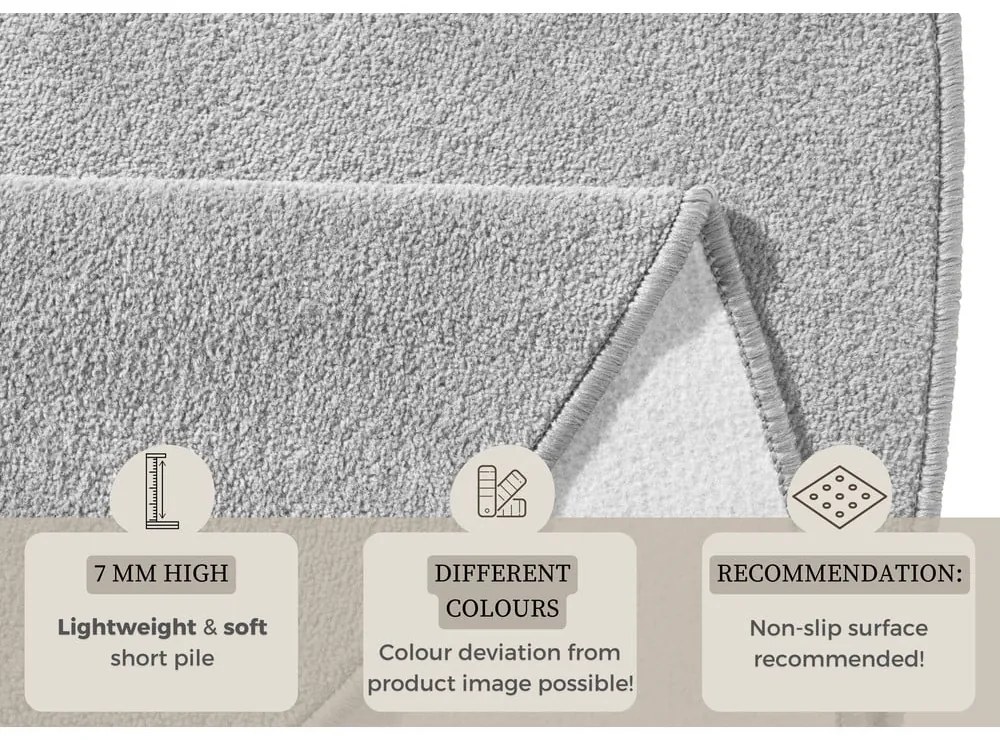 Светлосив кръгъл килим ø 200 cm Fancy – Hanse Home